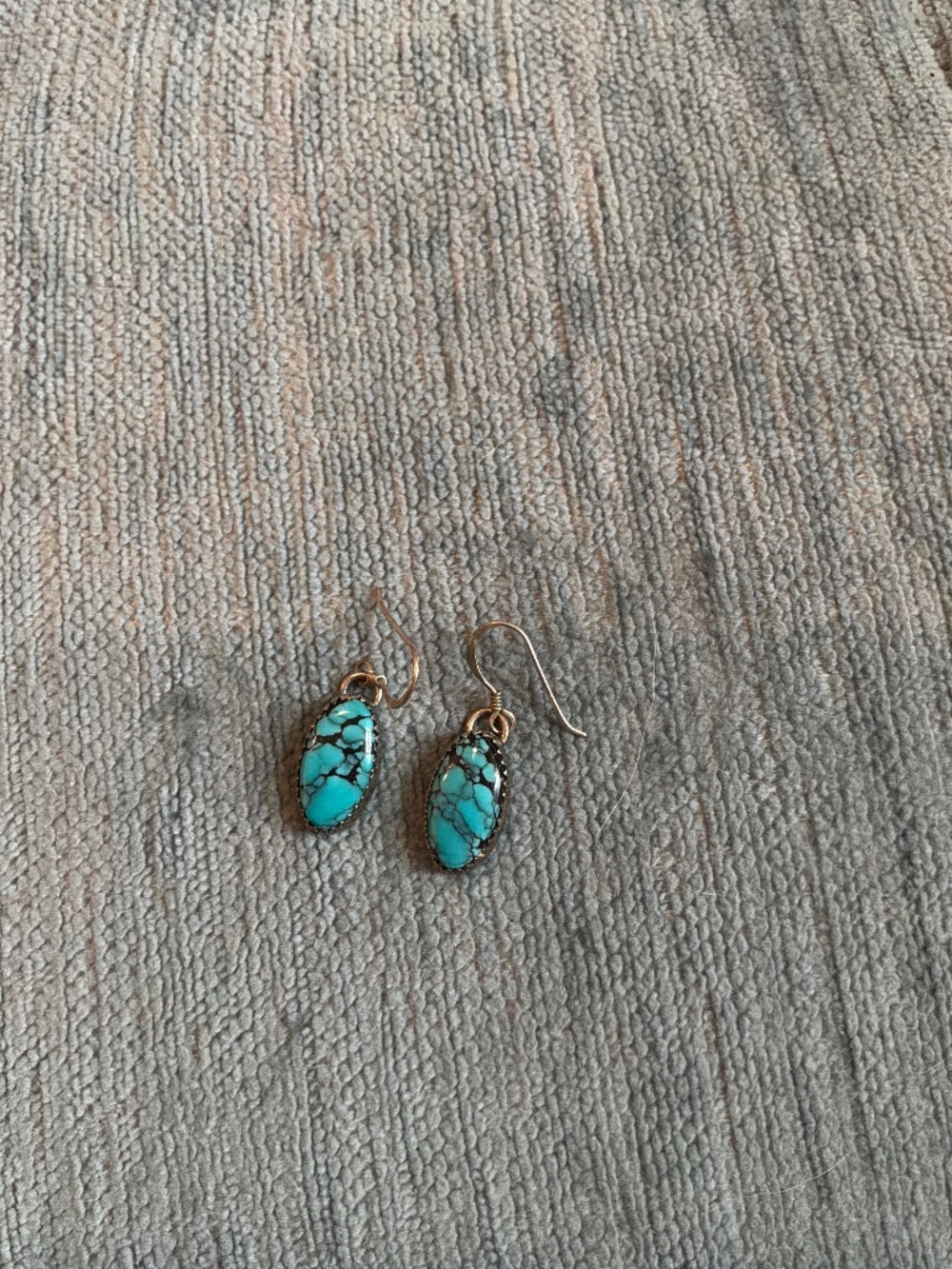 Native American sterling silver and turquoise earringd